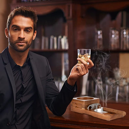 Cigar Ashtray With Cigar Drawer