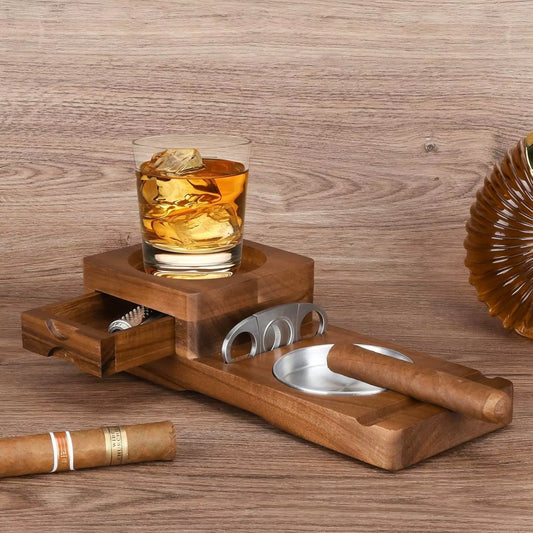 Cigar Ashtray With Cigar Drawer