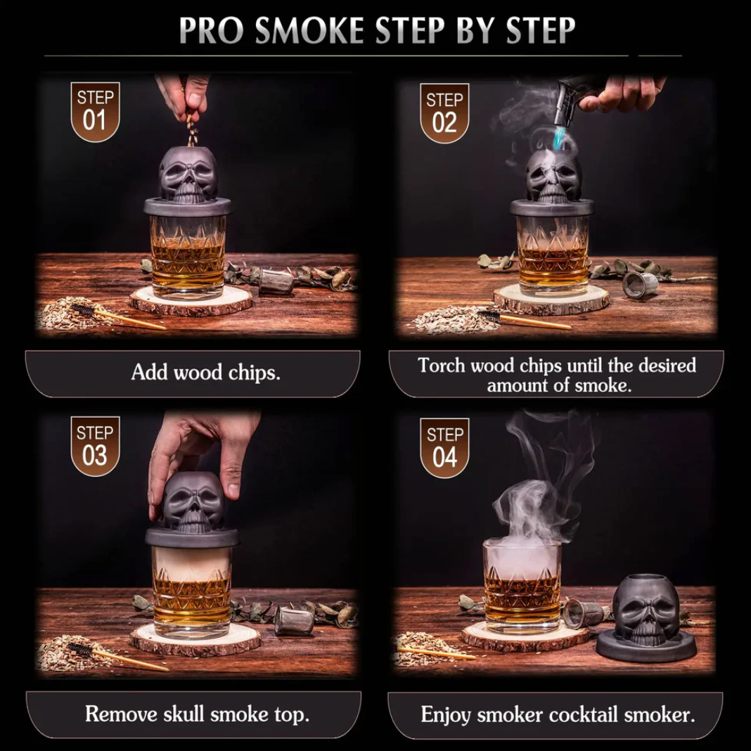 Skull Cocktail Smoker Pro Kit